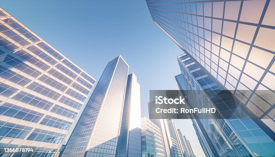 istock 3d rendering of high building for background, concept of corporate, center of business and finance. 1366878194