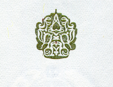 Golden Heraldry Pattern Design on Banknote
