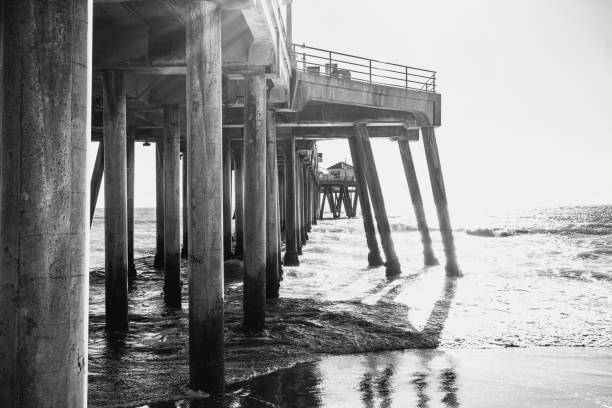 istock under the huntington beach pier with waves 1366880582