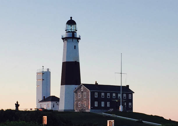 montauk farol - the hamptons long island lighthouse - fotografias e filmes do acervo