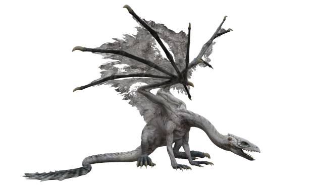 istock Fantasy dragon isolated on white 3d illustration 1366883976