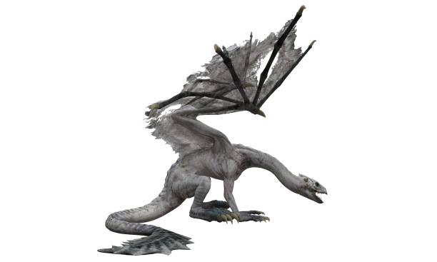 istock Fantasy dragon isolated on white 3d illustration 1366883986