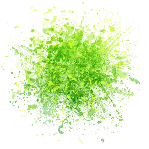 Vector illustration of green paint splash