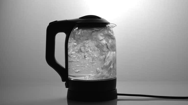 modern kettle on white background