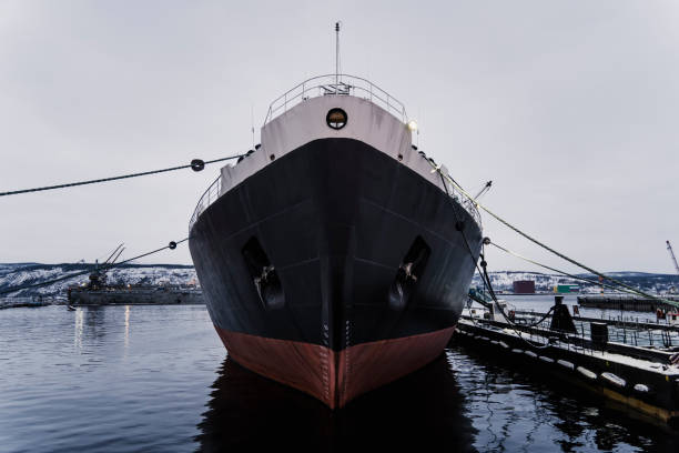 Lenin is a Soviet nuclear-powered icebreaker. Launched in 1957, it was both the world's first nuclear-powered surface ship. the inscription on the ship LENIN