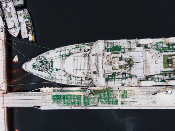istock Lenin is Soviet nuclear-powered icebreaker. Launched in 1957, it was both world's first nuclear-powered surface ship. inscription on the ship LENIN 1366886499