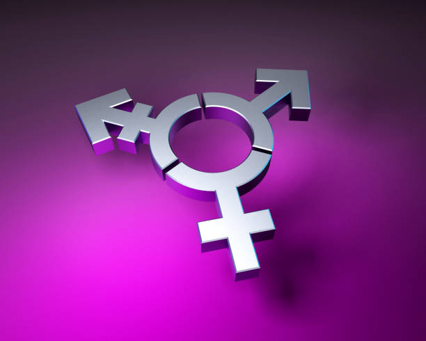 istock blue Gender Symbol on multi colored background 3D illustration 1366902341