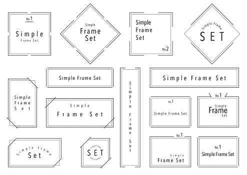 Simple Frame Layout Simple Frame Set Stock Illustration - Download Image Now - Computer ...