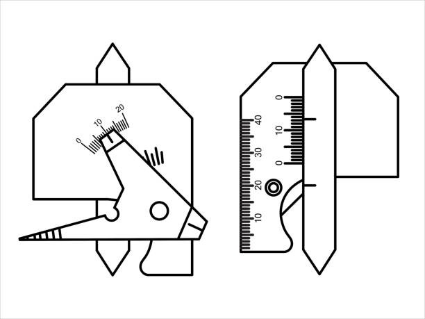 illustrations, cliparts, dessins animés et icônes de modèle wg-1. appareil de mesure. - tape measure measuring length vector