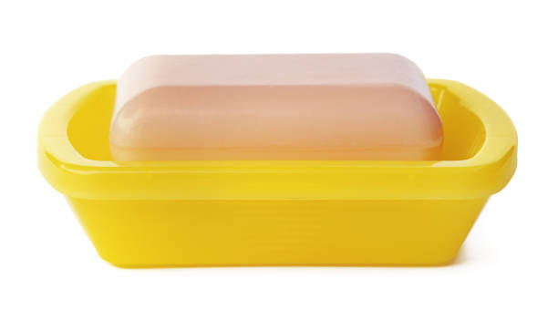 Soap and soap box isolated on a white background