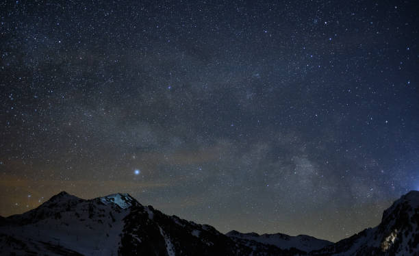 istock The milky way above the ski station. 1366916875