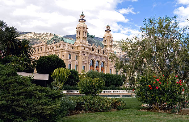 Facade of Salle Garnier - entertainment complex contains Casino and Opera in Monte Carlo, Monaco.