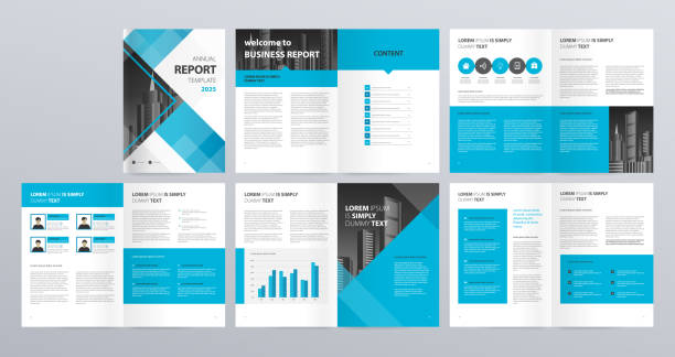 business brochures template layout design with cover page for company profile annual report flyers presentations leaflet magazine and book with a4 size scale for editable. This file EPS 10 format. This illustration
contains a transparency and gradient. modern magazine layout stock illustrations
