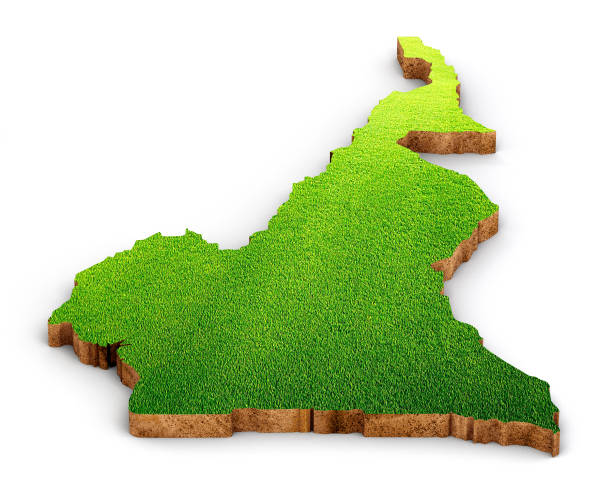 istock 3d map of Cameroon isolated on white background. 3d illustration. 1366918936