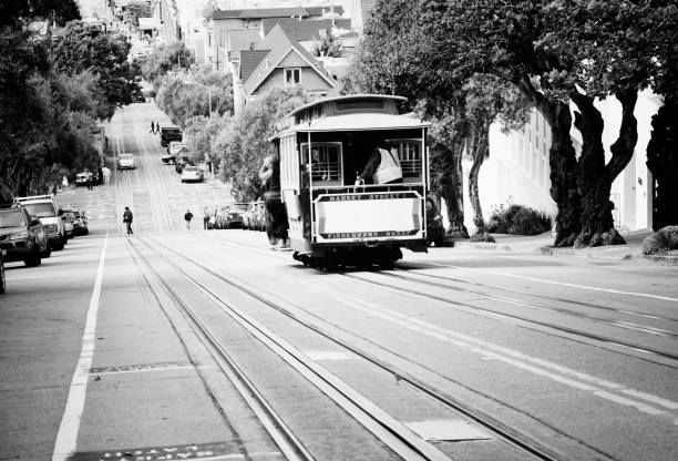 istock Cable Car on Russian Hill, North Beach, San Francisco. 1366921320