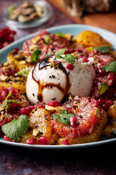 istock Blood Orange Salad with Burrata and Balsamic Vinegar 1366924260
