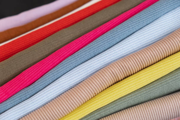 istock Set of knitted colorful seamless pattern. Multicolor knitting  background. Texture of multicolored fabrics close up. Fabrics for sewing clothes 1366924716