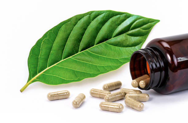 istock Kratom herbal medicine capsule 1366928709