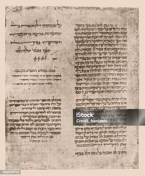 Faksimili Halaman Dari Apa Yang Disebut Karlsruhe Nabi Codex Ilustrasi