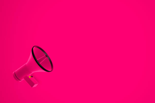 istock Megaphone on the pastel colored background with copy space 1366931333