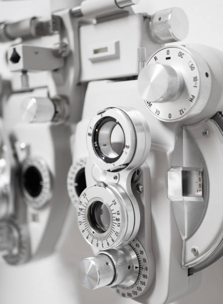 istock Eye Exam Equipment Close-up 1366931607