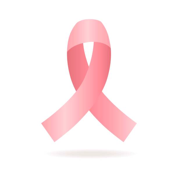 ilustrações de stock, clip art, desenhos animados e ícones de pink ribbon, symbol breast cancer awareness. sign of fight and protection from disease. world aids day on december 1. flat style in vector illustration. isolated on white background. - breast cancer awareness ribbon ribbon breast cancer cancer