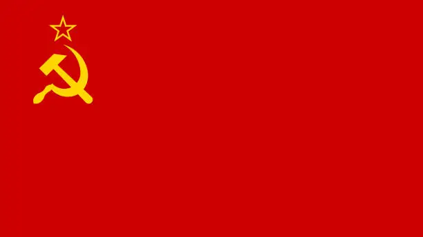 Vector illustration of National Flag of Soviet Union Eps File - Former USSR Russian Flag Vector File