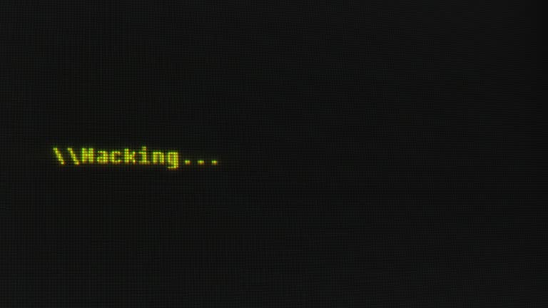 Digital Pixel Art Hacking Text Screen Old Retro Style Glitch Background Stock Video - The Concepts of Technology, Coding, Data, Cryptocurrency, Blockchain, Internet, Gaming, Retro, Ms Dos