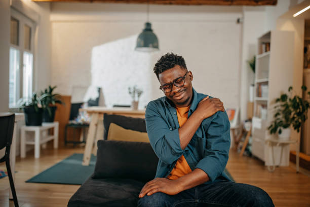 istock Young black man having pain 1366934885