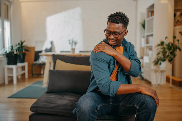 istock Young black man having pain 1366934886