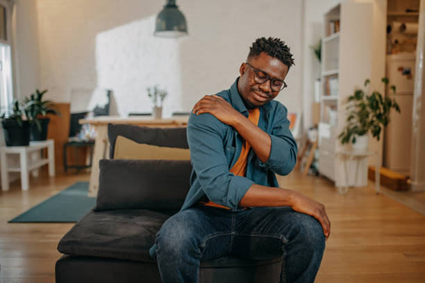 istock Young black man having pain 1366934887
