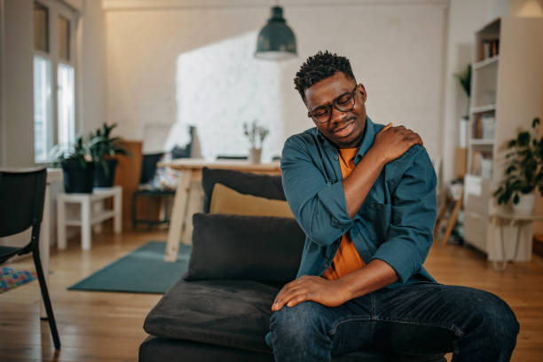 istock Young black man having pain 1366934888