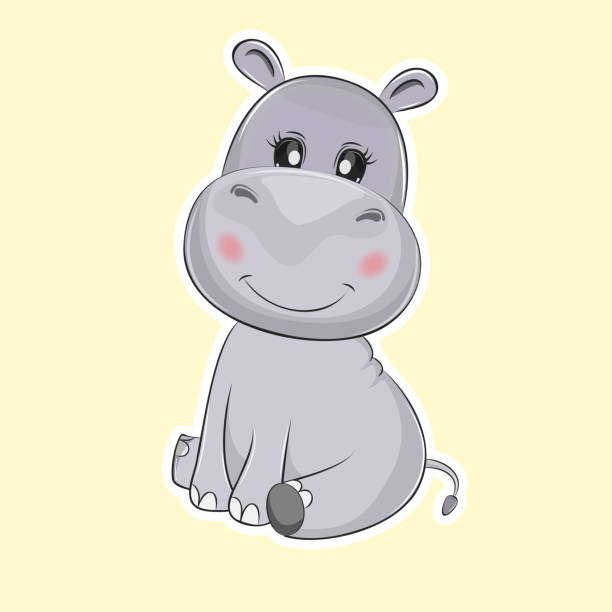 342 Baby Hippo Illustrations & Clip Art - iStock | Baby hippo illustration