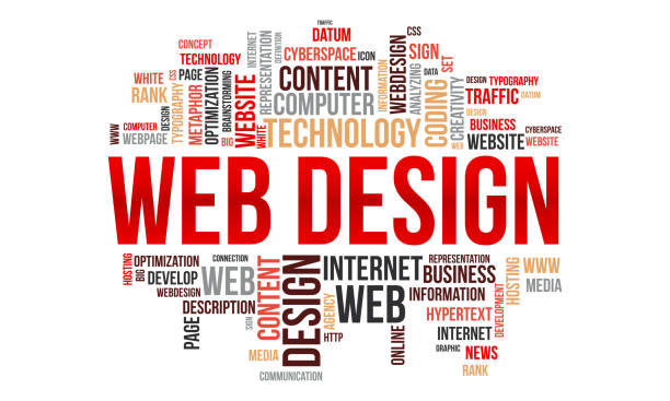 Web design word cloud template. Creative concept vector background. Web design word cloud template. Creative concept vector background. hypertext stock illustrations