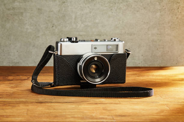 istock Vintage analog 35mm film camera 1366945868