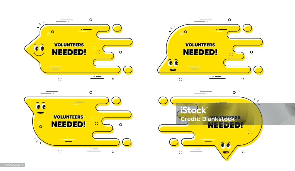 Needed Volunteers Needed Symbol Volunteering Service Sign Vector Stock ...