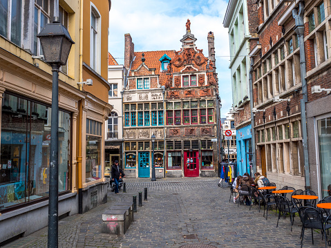 Historic buildings of Brugge in Belgium.