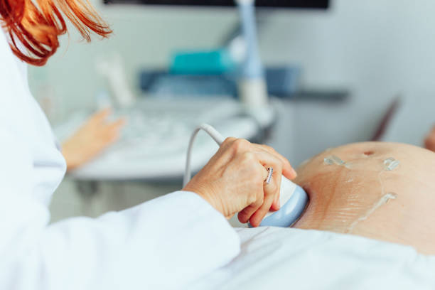 istock Ultrasound examination at medical office 1366946785