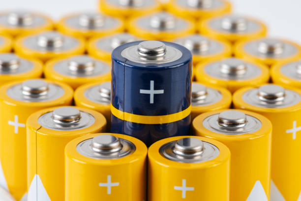 istock Alkaline battery size AA positive ends 1366950322