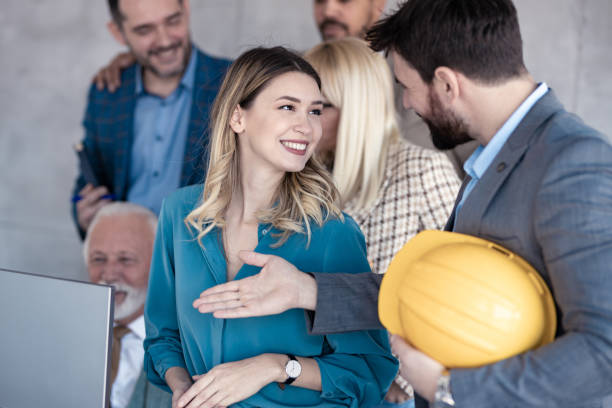 istock Delighted smart women showing her presentation 1366956399