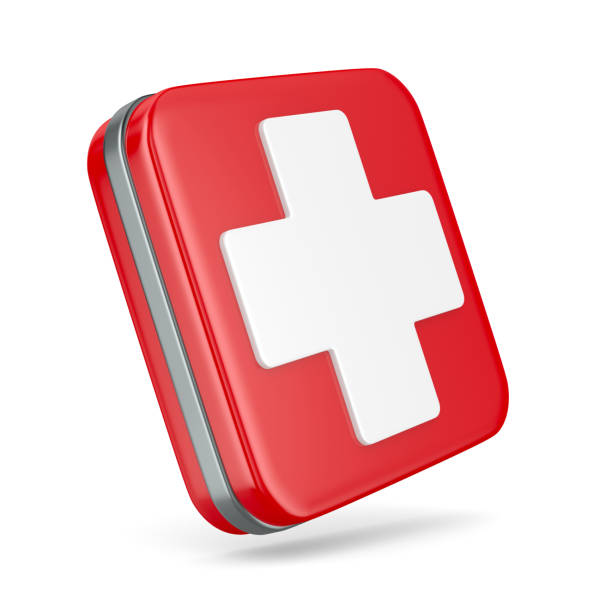 istock Symbol plus on white background. Isolated 3D illustration 1366957322