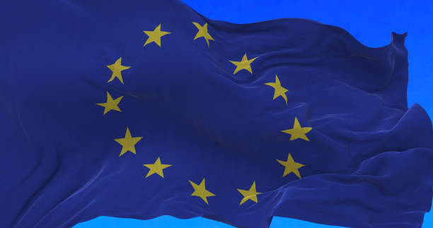 istock Waving European Union flag. 1366963796