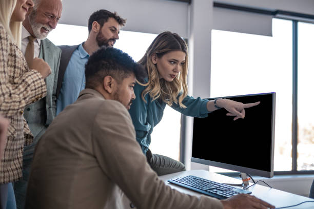 istock Delighted smart women showing her presentation 1366963918
