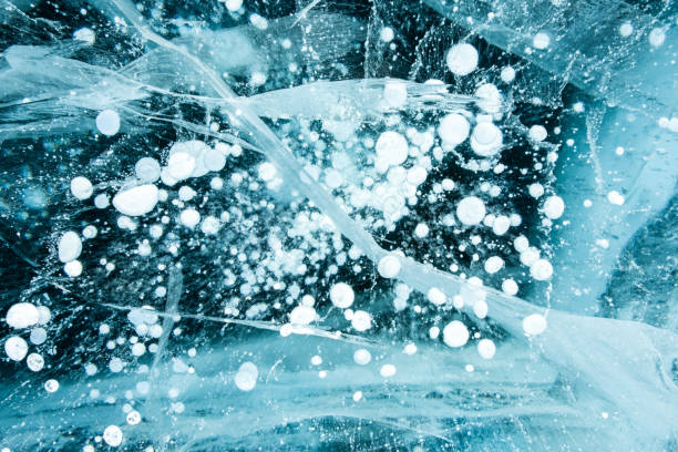 istock Texture of beautiful blue ice. 1366965469