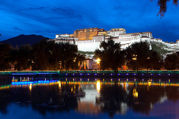 istock Night scenes of Potala Palace 136696777