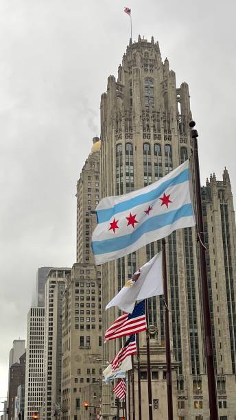 istock Downtown Chicago on a foggy day 1366970449