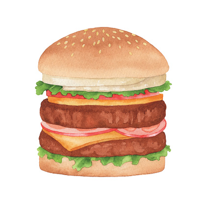 Vector illustration of hamburger.