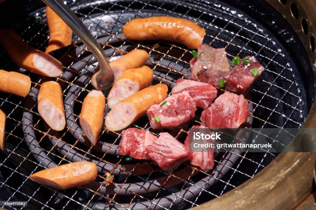 Korean Style Bbq Stock Photo - Download Image Now - Backgrounds