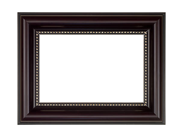 istock Picture Frame in Dark Brown, White Isolated 136697268