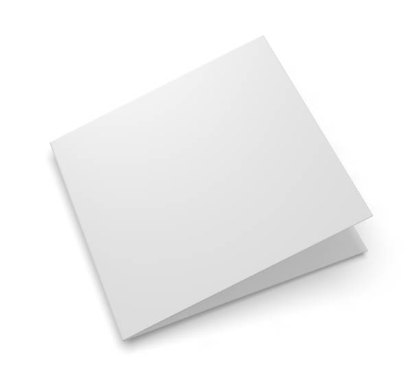 istock Blank square half fold brochure template for mock up and presentation design. 1366973297